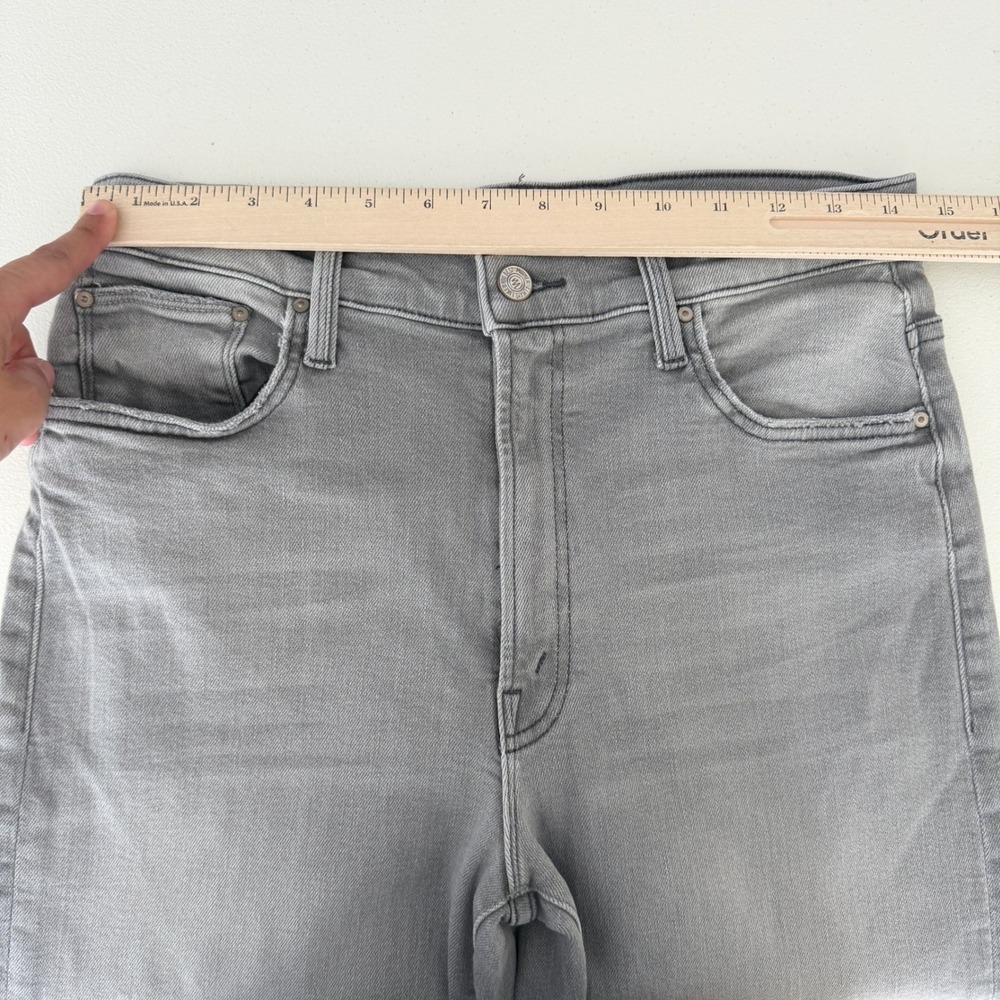 MOTHER Jeans Women 27 Gray The Dodger Flood Wide Leg in Noted - Picture 7 of 13